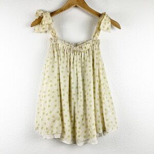 Dolce &‎ Gabbana Yellow with Green Polka Dots Dress Size 3